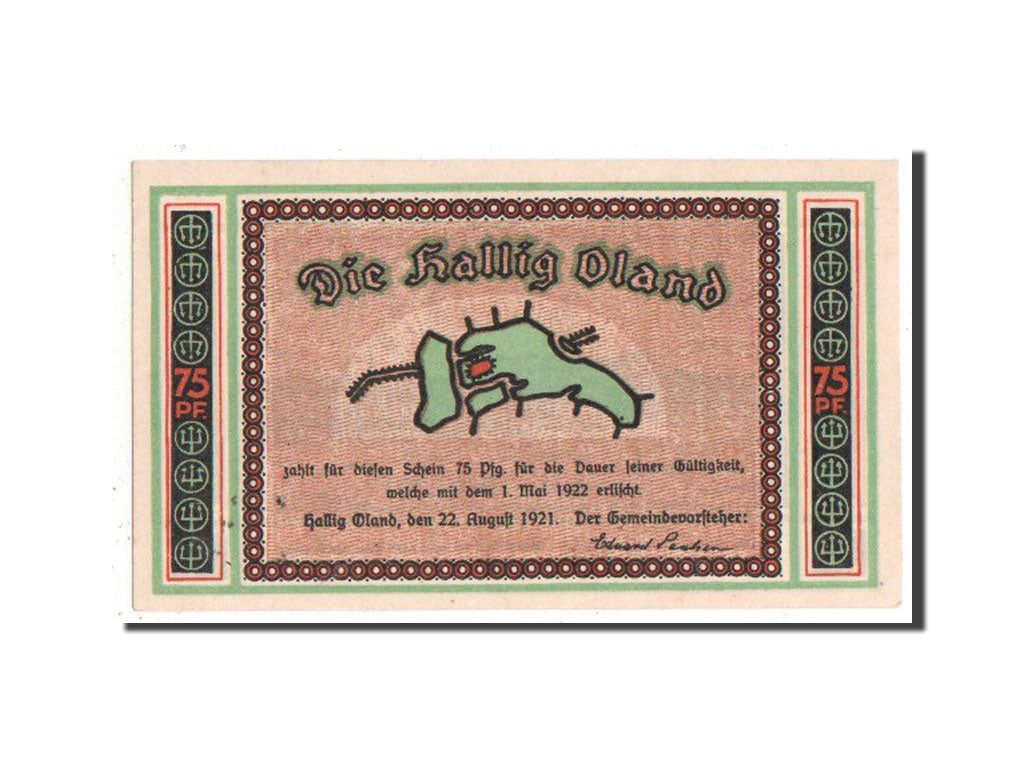 Banknote, Germany, Schleswig-Holstein, 75 Pfennig, 1921, UNC(65-70), Mehl:1013.1