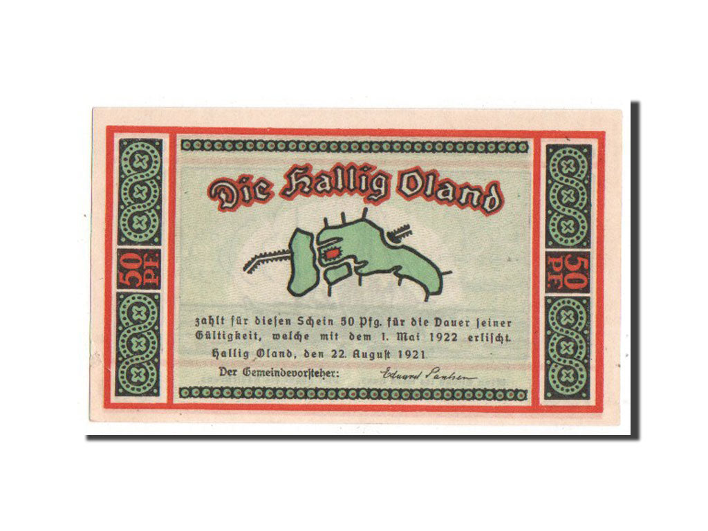 Banknote, Germany, Schleswig-Holstein, 50 Pfennig, 1921, UNC(65-70), Mehl:1013.1