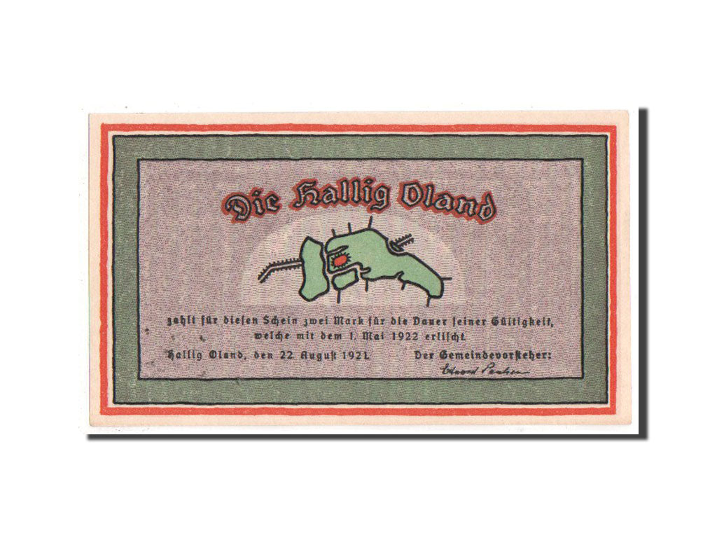 Banknote, Germany, Schleswig-Holstein, 2 Mark, 1921, UNC(65-70), Mehl:1013.1