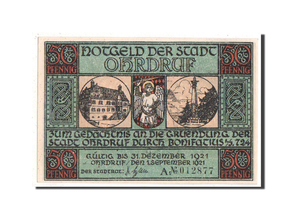 Banknote, Germany, Ohrdruf Stadt, 50 Pfennig, 1921, UNC(63), Mehl:1012.4