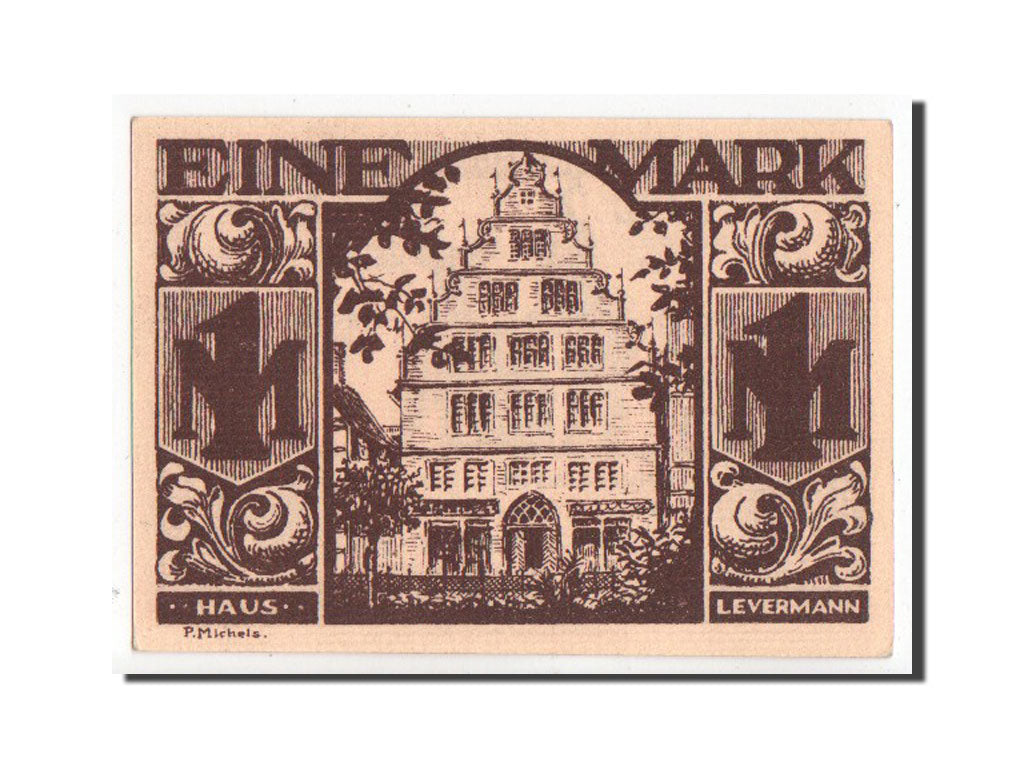 Banknote, Germany, Paderborn Stadt, 1 Mark, 1921, UNC(63), Mehl:1043.7