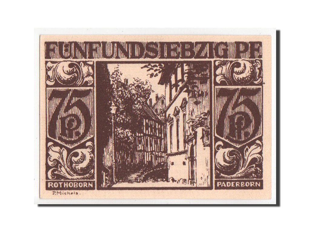 Banknote, Germany, Paderborn Stadt, 75 Pfennig, 1921, UNC(63), Mehl:1043.7