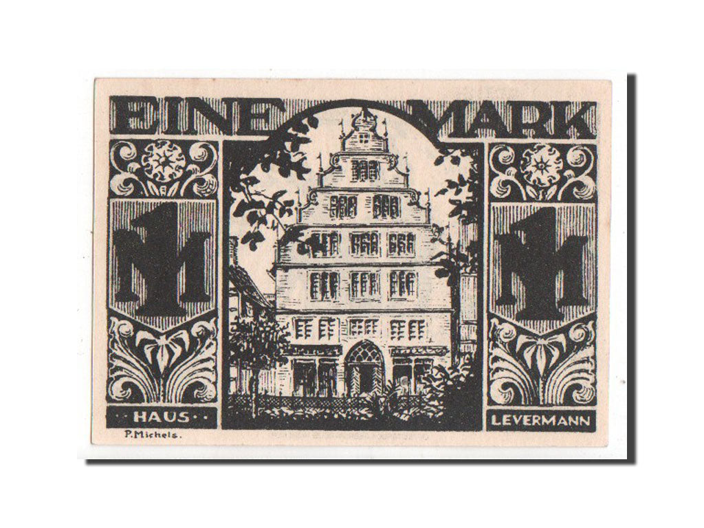 Banknote, Germany, Paderborn Stadt, 1 Mark, 1921, UNC(63), Mehl:1043.6