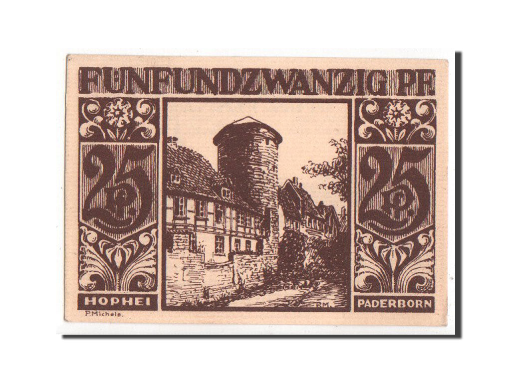 Banknote, Germany, Paderborn Stadt, 25 Pfennig, 1921, UNC(63), Mehl:1043.5