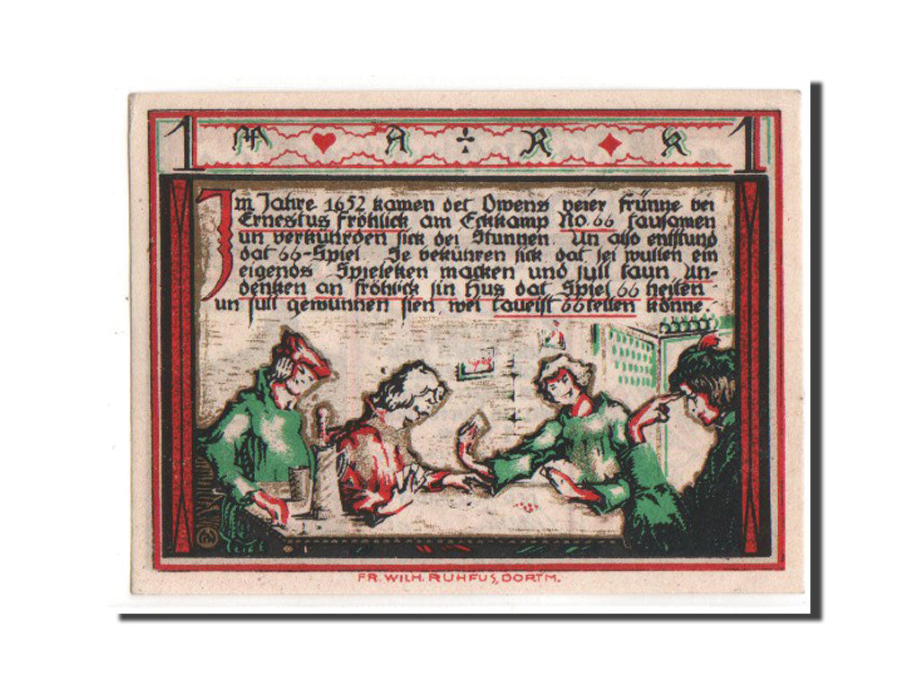 Banknote, Germany, Paderborn Stadt, 1 Mark, 1921, UNC(63), Mehl:1043.2