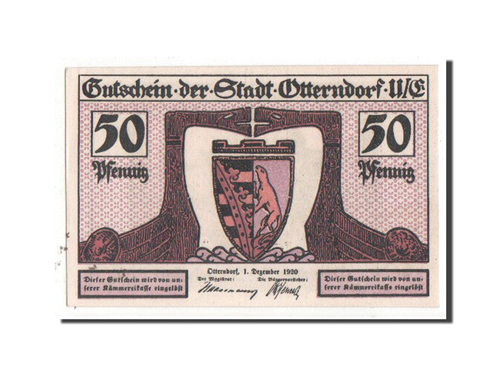 Banknote, Germany, Otterndorf a. Elbe Stadt, 50 Pfennig, 1920, UNC(63)