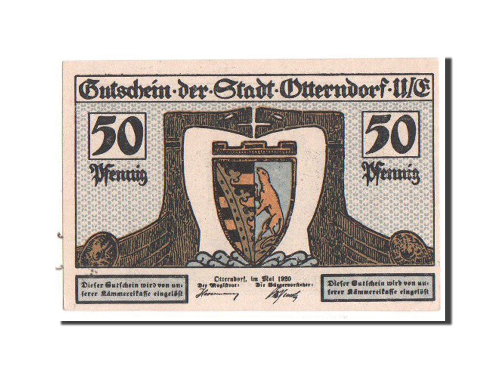 Banknote, Germany, Otterndorf a. Elbe Stadt, 50 Pfennig, 1920, UNC(63)