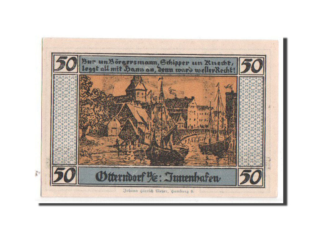 Banknote, Germany, Otterndorf a. Elbe Stadt, 50 Pfennig, 1920, UNC(63)