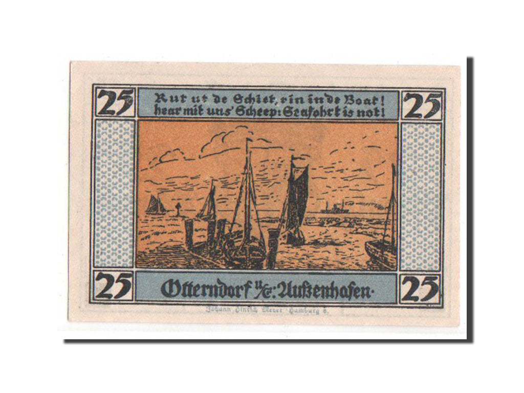 Banknote, Germany, Otterndorf a. Elbe Stadt, 25 Pfennig, 1920, UNC(63)
