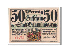Biljet, Duitsland, Orlamunde Stadt, 50 Pfennig, 1921, SPL, Mehl:1025.1a