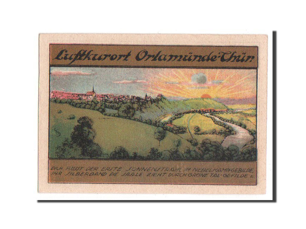Biljet, Duitsland, Orlamunde Stadt, 50 Pfennig, 1921, SPL, Mehl:1025.1a