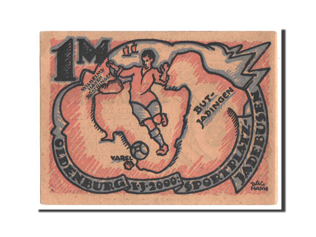 Banknote, Germany, Oldenburg, 1 Mark, 1922, AU(55-58), Mehl:1018.1