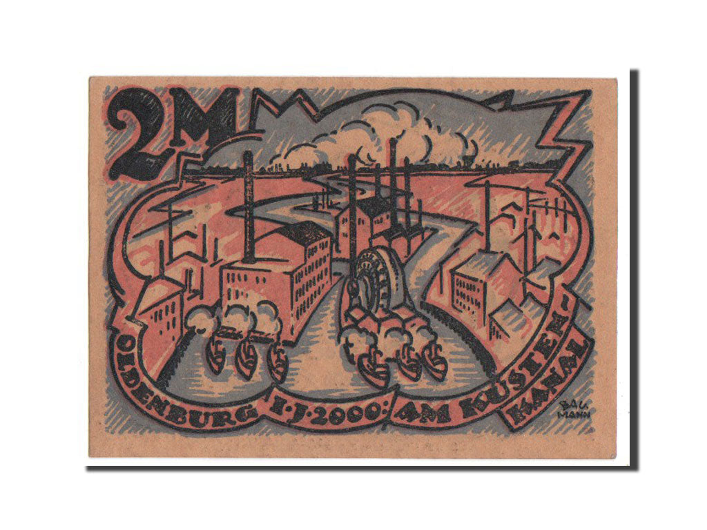 Banknote, Germany, Oldenburg, 2 Mark, 1922, AU(55-58), Mehl:1018.1
