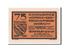 Banconote, Germania, Bayern, 75 Pfennig, 1921, FDS, Mehl:35.2d