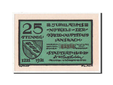Biljet, Duitsland, Bayern, 25 Pfennig, 1921, NIEUW, Mehl:35.2c