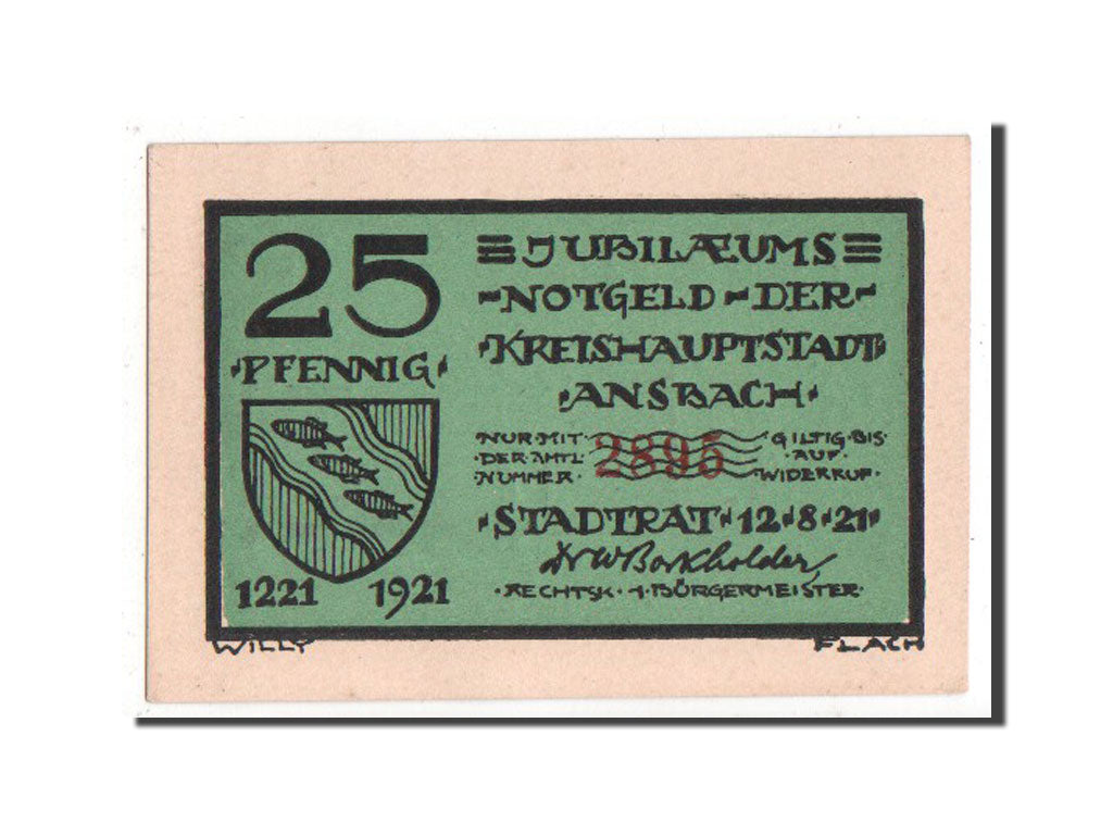 Banknote, Germany, Bayern, 25 Pfennig, 1921, UNC(63), Mehl:35.1a