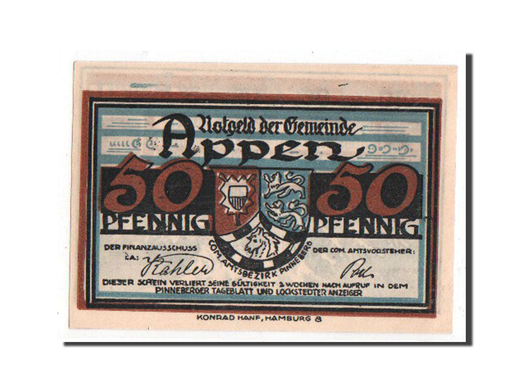 Banknote, Germany, Schleswig-Holstein, 50 Pfennig, 1921, UNC(63), Mehl:39.1