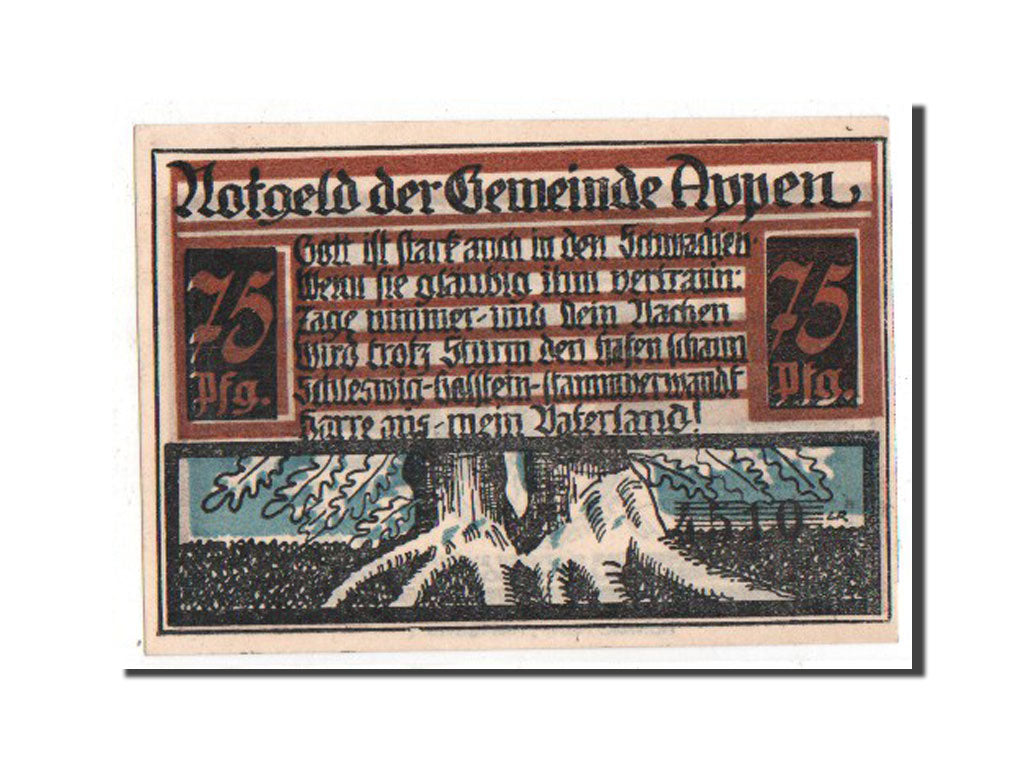 Banknote, Germany, Schleswig-Holstein, 75 Pfennig, 1921, UNC(63), Mehl:39.1