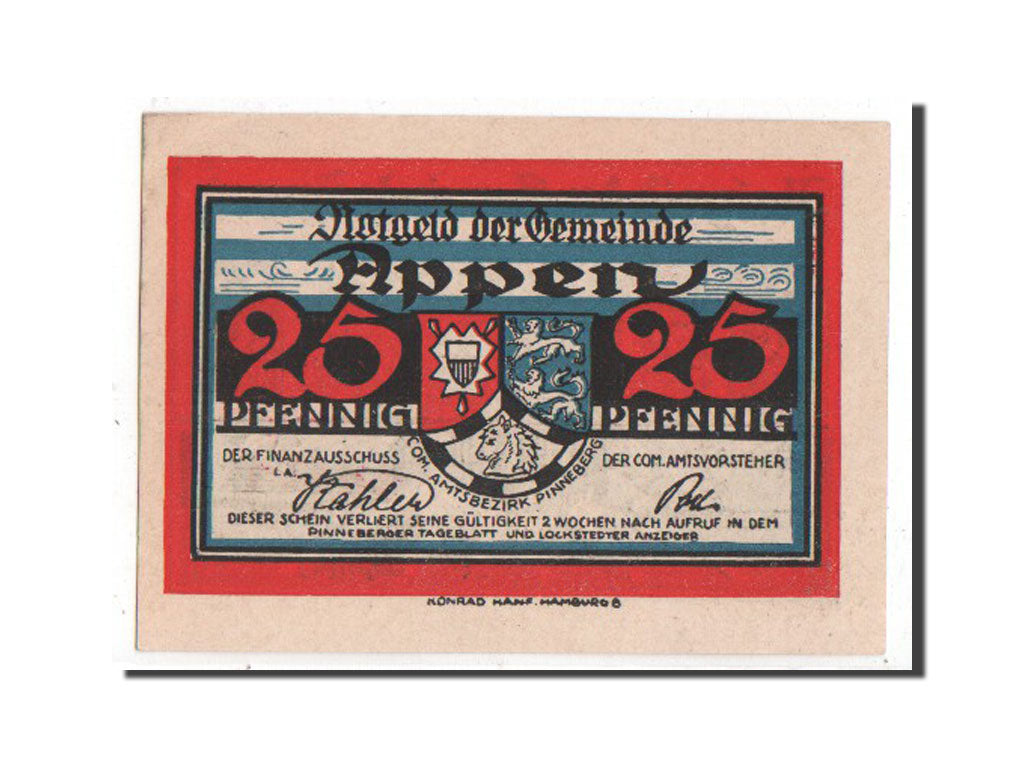 Banknote, Germany, Schleswig-Holstein, 25 Pfennig, 1921, UNC(63), Mehl:39.2