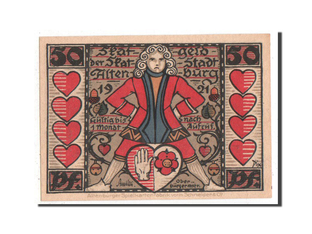 Banknote, Germany, Altenburg Stadt, 50 Pfennig, 1921, UNC(63), Mehl:21.2