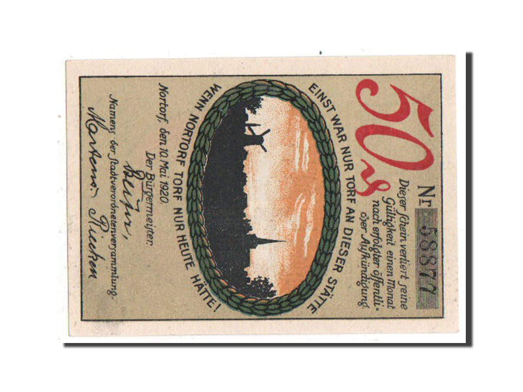 Banknote, Germany, Nortorf, 50 Pfennig, 1920, UNC(63), Mehl:989.1a