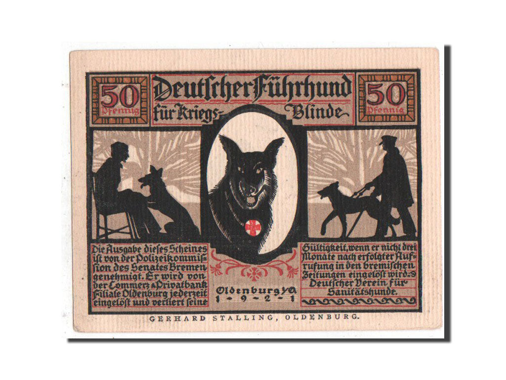 Banknote, Germany, Oldenburg, 50 Pfennig, 1921, UNC(63), Mehl:1016.1a