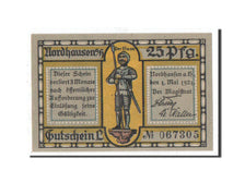 Banknote, Germany, Nordhausen Stadt, 25 Pfennig, 1921, UNC(63), Mehl:987.1