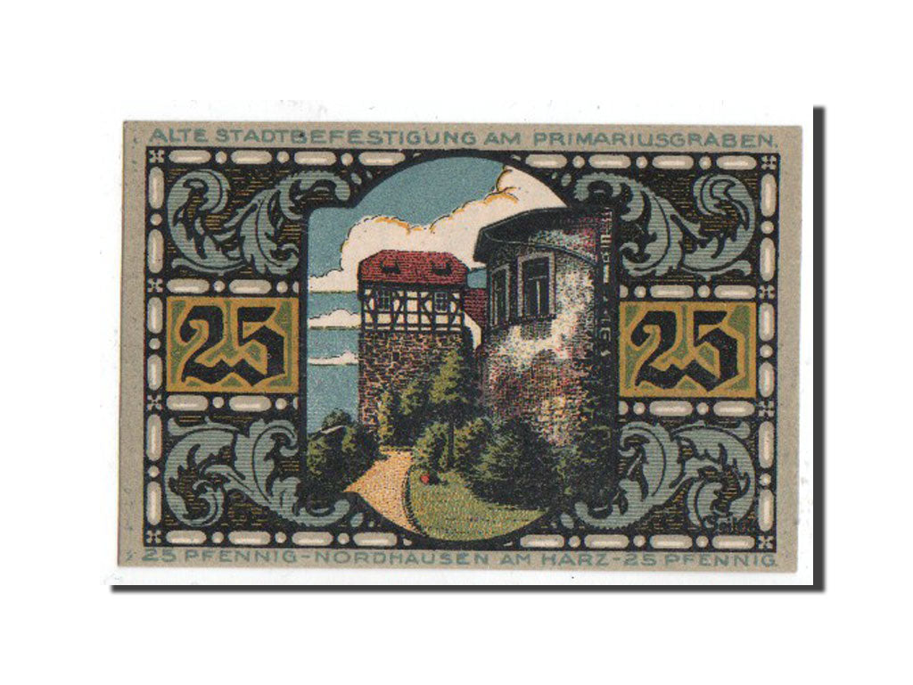 Banknote, Germany, Nordhausen Stadt, 25 Pfennig, 1921, UNC(63), Mehl:987.1