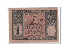 Banknote, Germany, Berlin Stadt, 2 Mark, 1922, UNC(63), Mehl:92.3