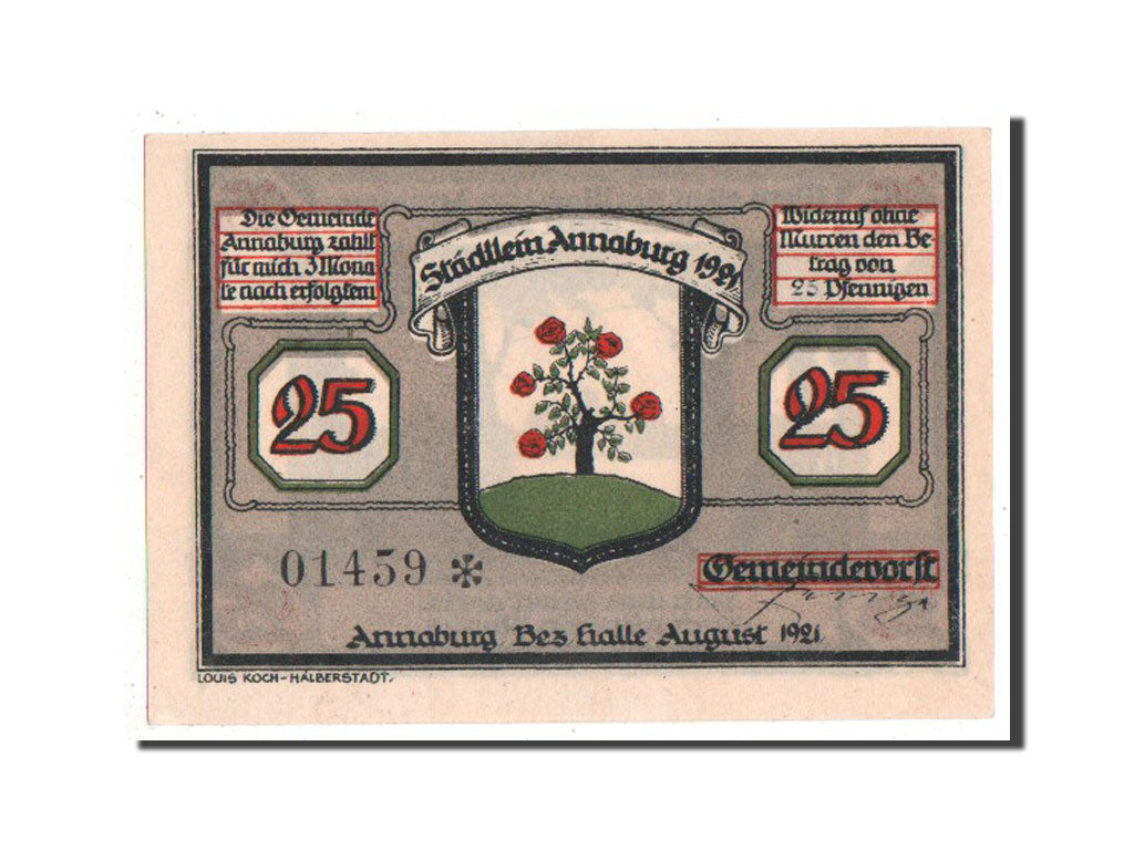 Banknote, Germany, Annaburg Stadt, 25 Pfennig, 1921, UNC(63), Mehl:34.1