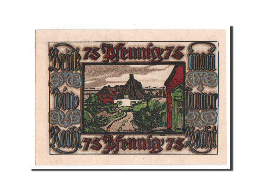 Banknote, Germany, Norddorf auf Amrum Verkehrsverein, 75 Pfennig, UNC(65-70)