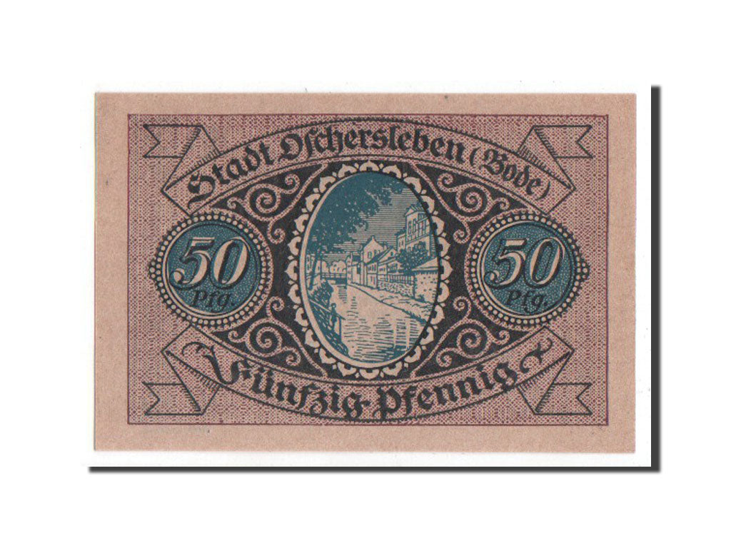 Banknote, Germany, Oschersleben a.Bode Stadt, 50 Pfennig, 1921, UNC(65-70)