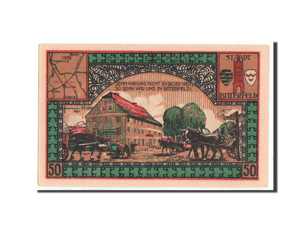 Banknote, Germany, Bitterfeld Stadt, 50 Pfennig, 1921, UNC(63), Mehl:111.1