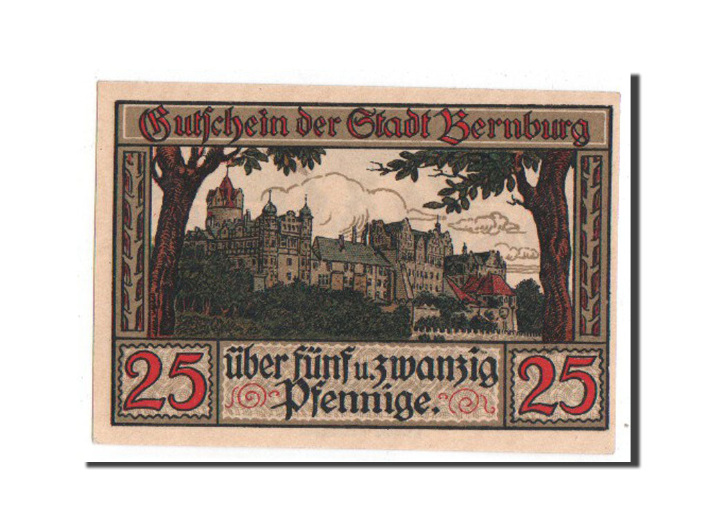 Banknote, Germany, Bernburg Stadt, 25 Pfennig, 1921, UNC(63), Mehl:95.2a