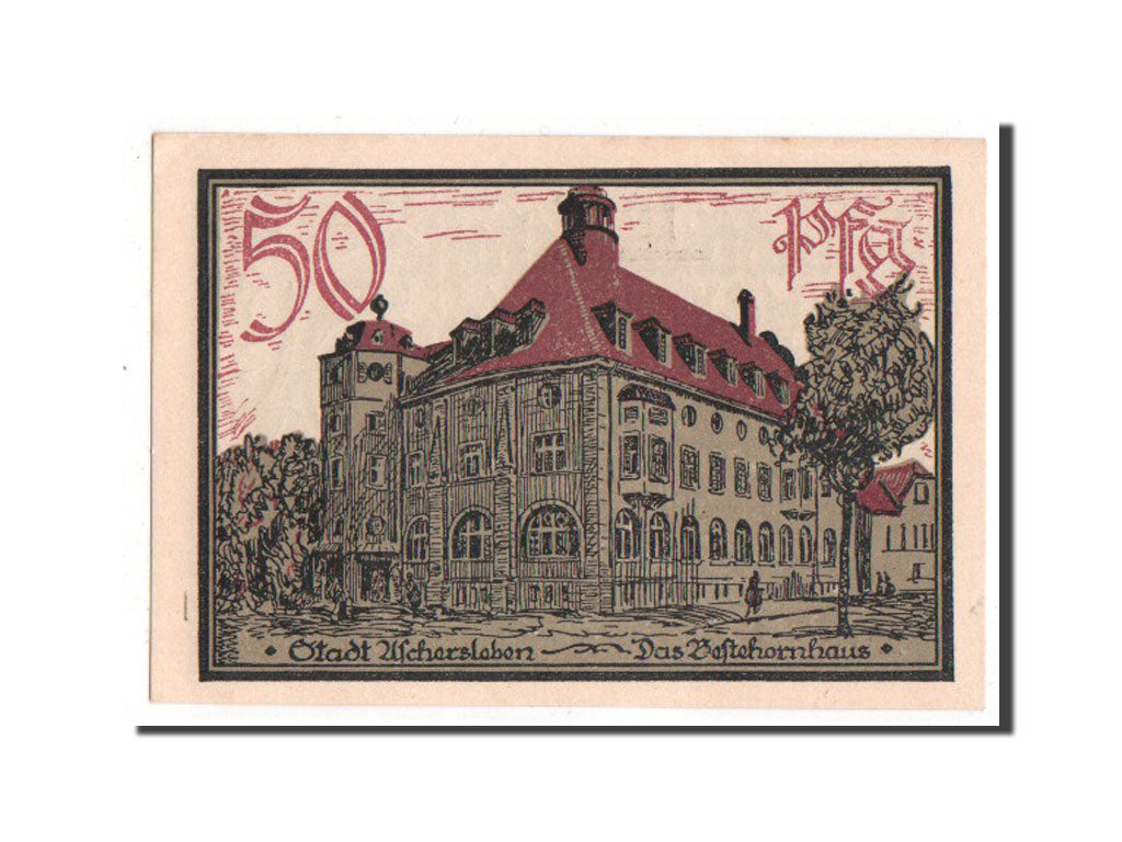 Banknote, Germany, Aschersleben, 50 Pfennig, 1921, UNC(63), Mehl:50.3
