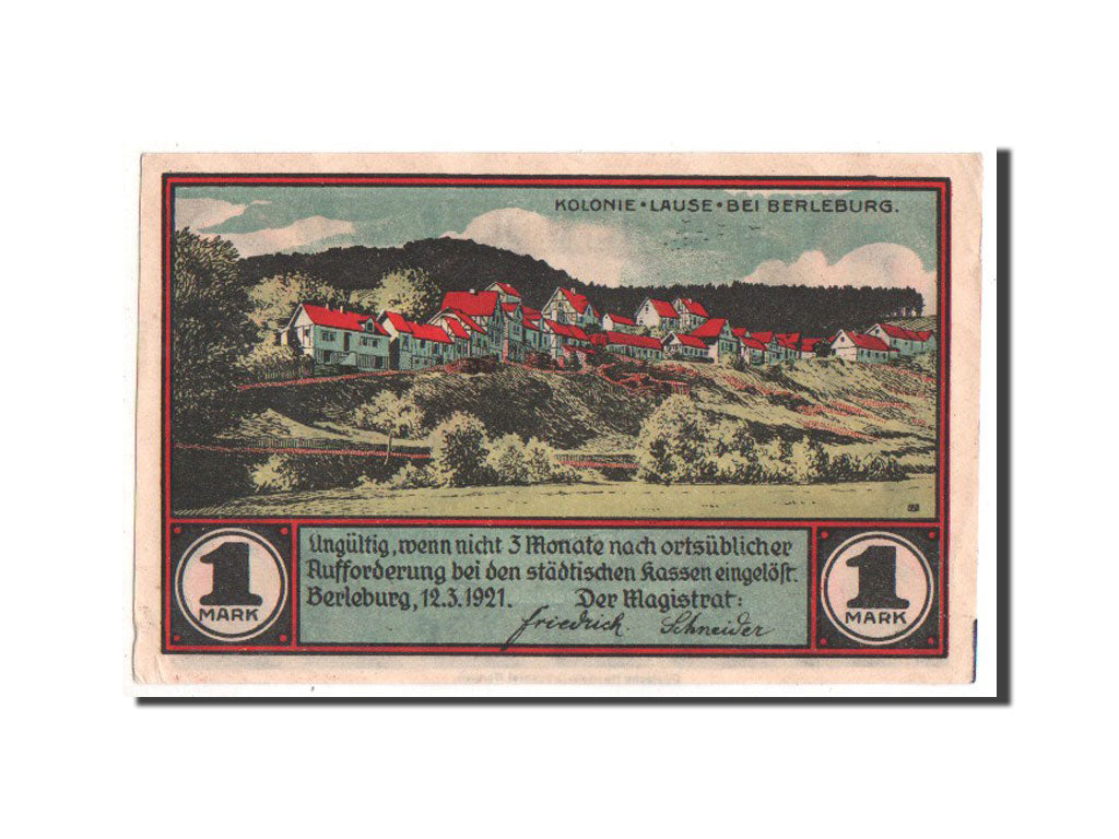 Banknote, Germany, Berleburg Stadt, 1 Mark, 1921, UNC(63), Mehl:80.1