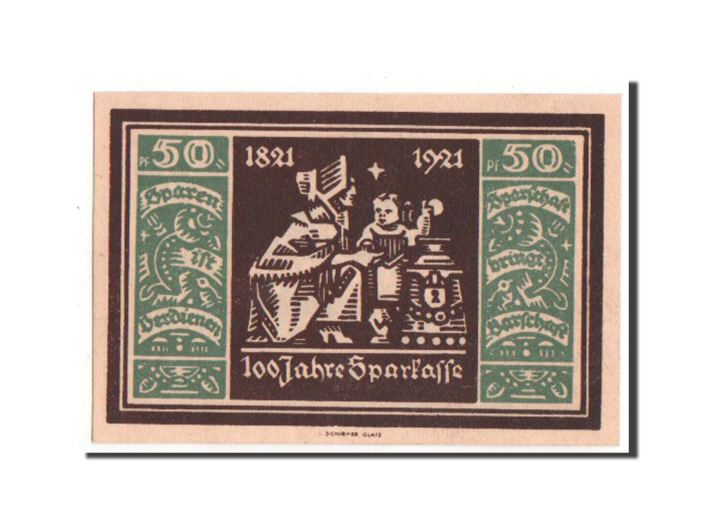 Banknote, Germany, Glatz, 50 Pfennig, 1921, UNC(63), Mehl:432