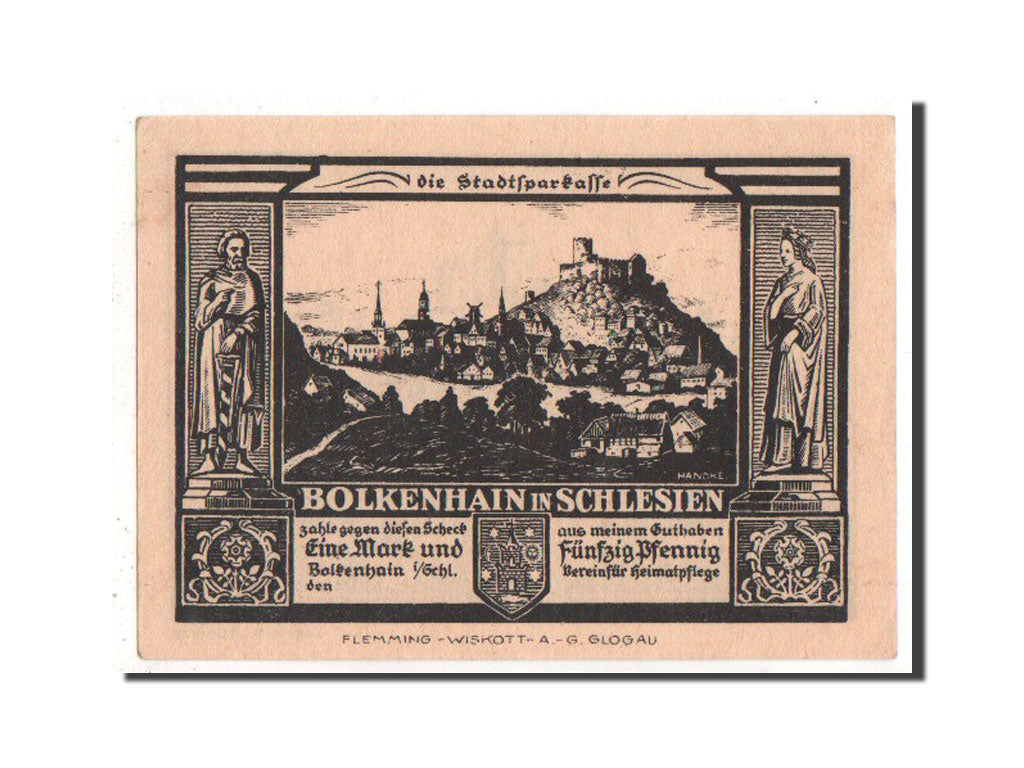 Banknote, Germany, Bolkenhain, 1.5 Mark, 1922, UNC(63), Mehl:137.1