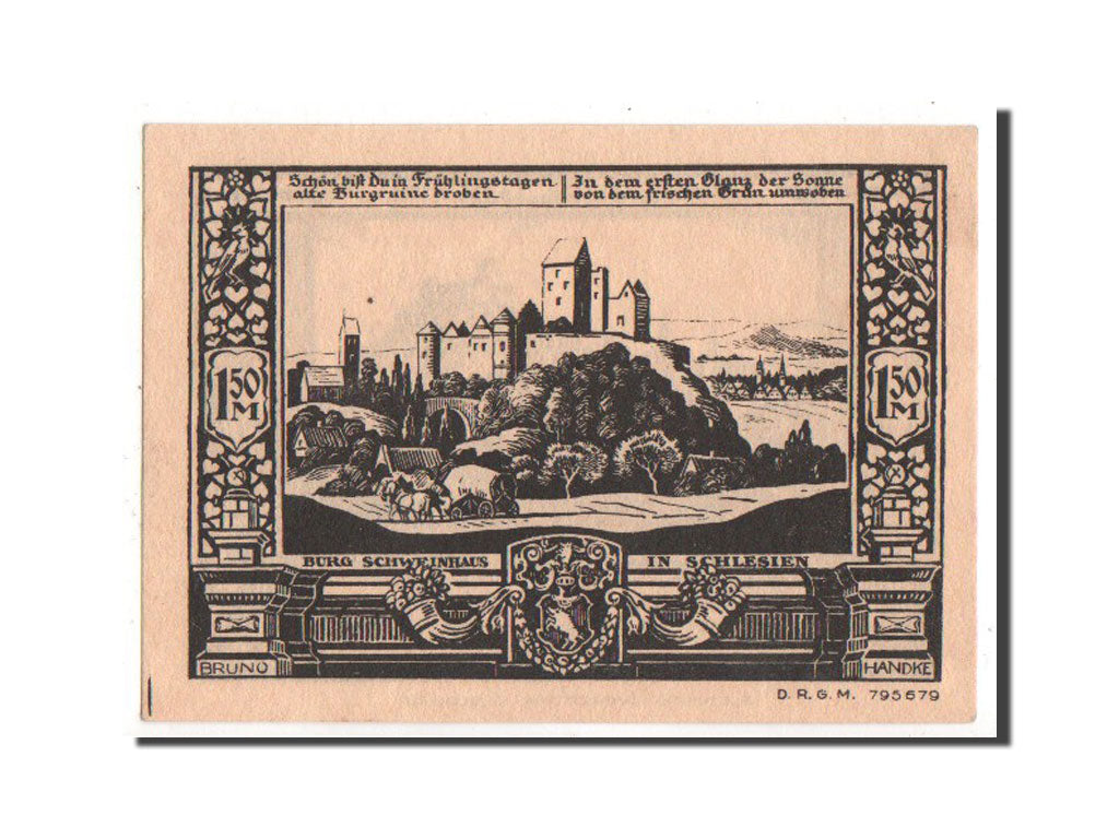 Banknote, Germany, Bolkenhain, 1.5 Mark, 1922, UNC(63), Mehl:137.1
