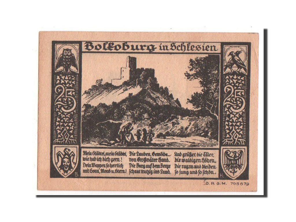 Banknote, Germany, Bolkenhain, 25 Pfennig, 1922, UNC(63), Mehl:137.1