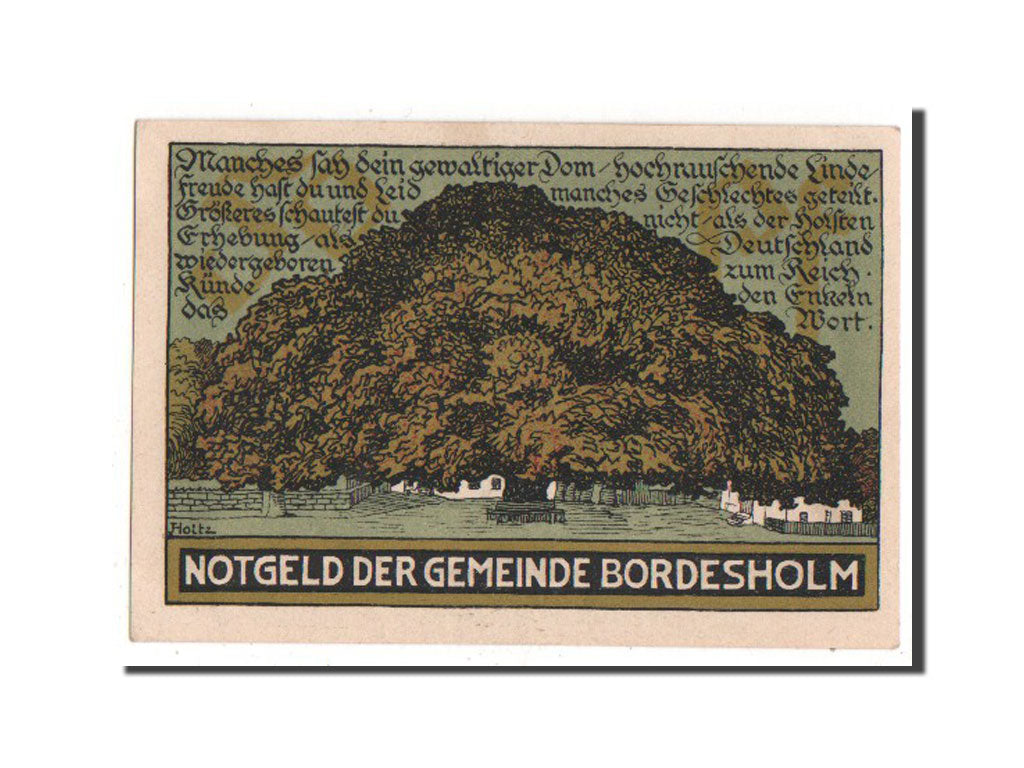 Banknote, Germany, Bordesholm, 50 Pfennig, 1921, UNC(60-62), Mehl:144.1