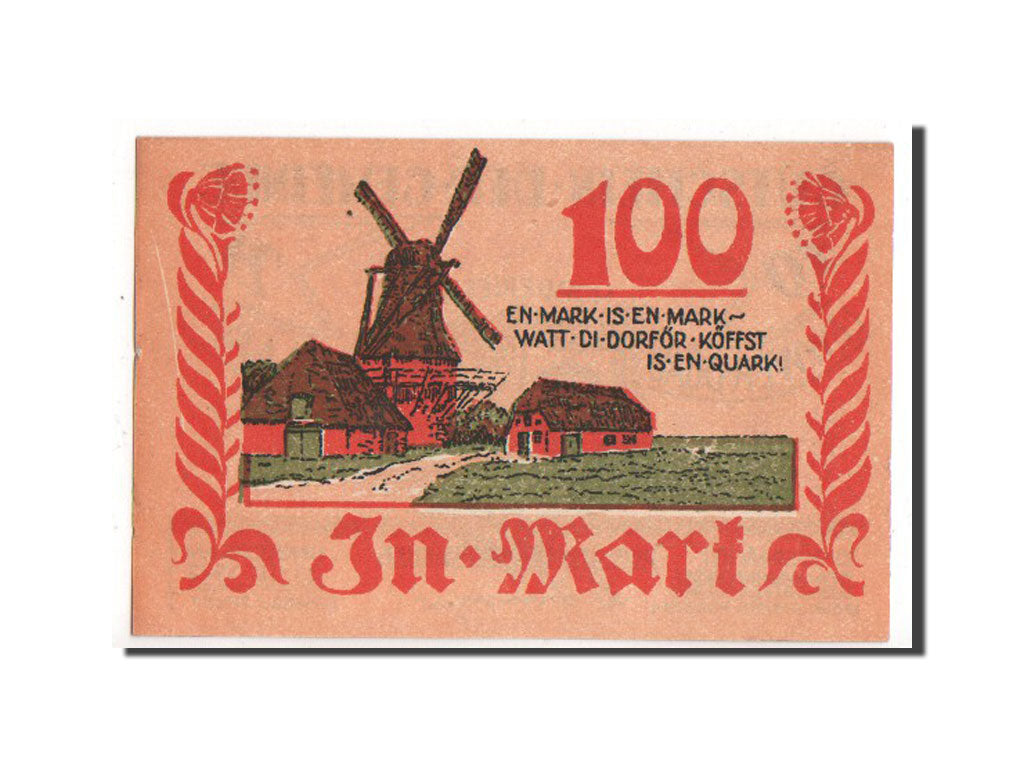 Banknote, Germany, Bordelum Gemeinde, 1 Mark, 1921, UNC(63), Mehl:143