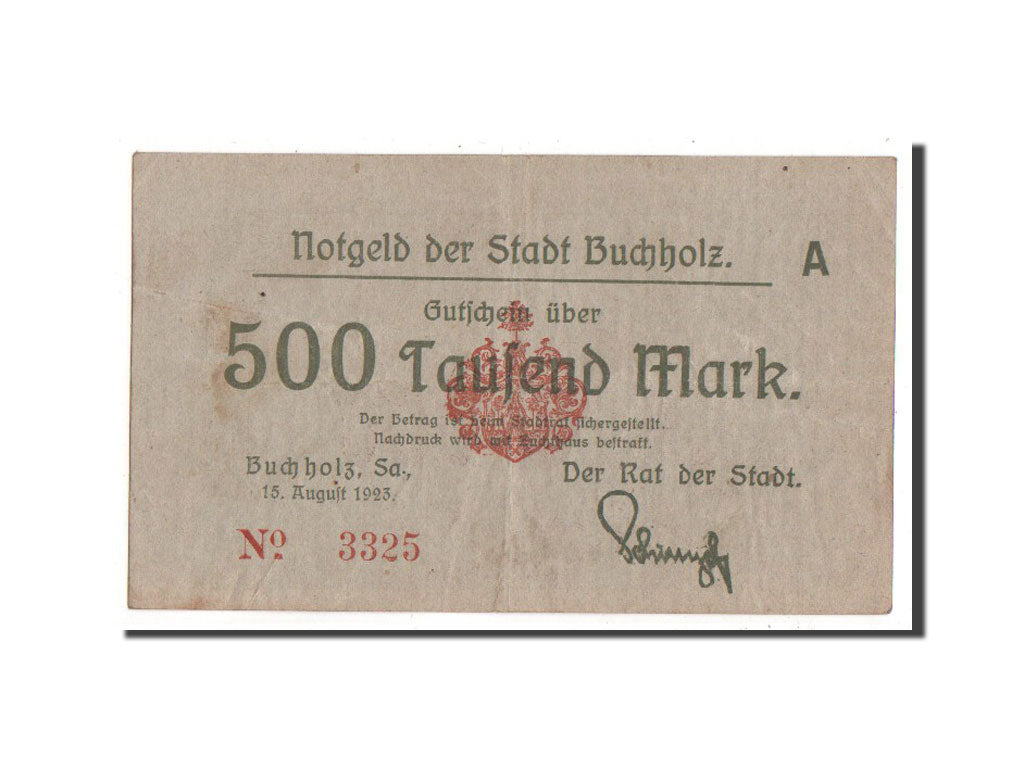Banknote, Germany, Buchholz, 500 000 Mark, 1923, VF(30-35)