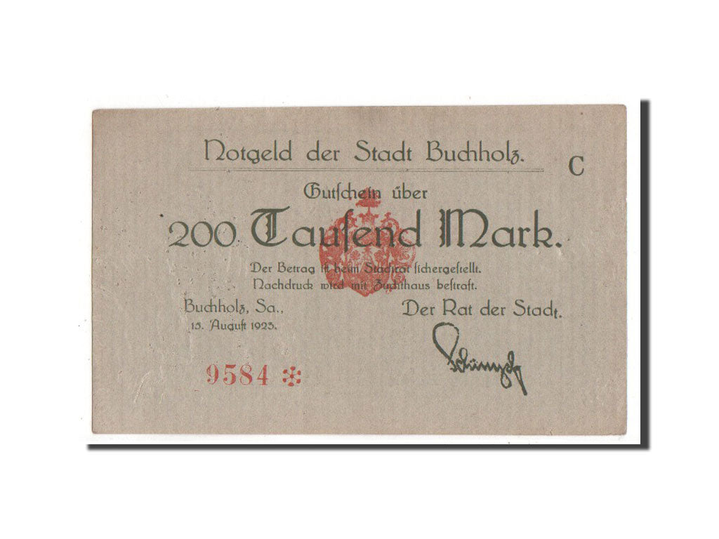 Banconote, Germania, Buchholz, 200 000 Mark, 1923, BB+