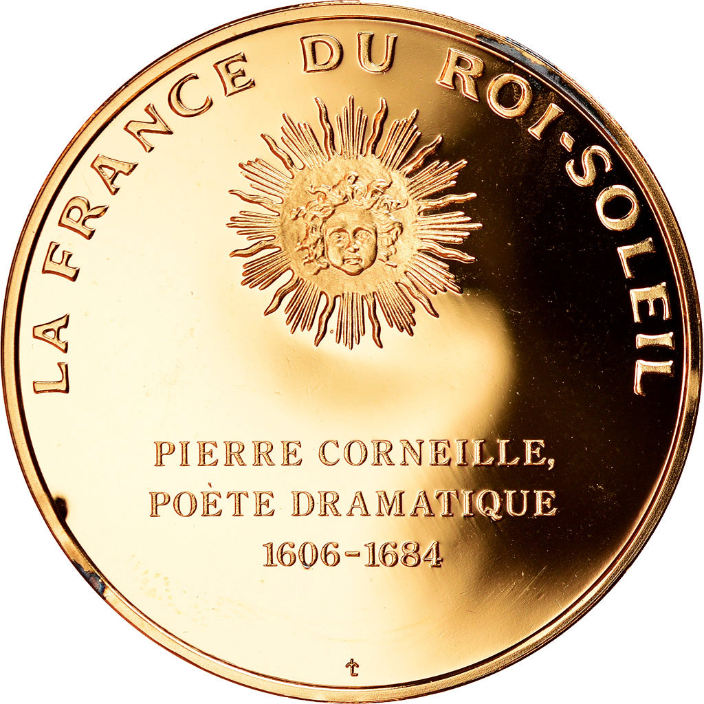 França, Medal, Pierre Corneille, La France du Roi Soleil, MS(63), Vermeil