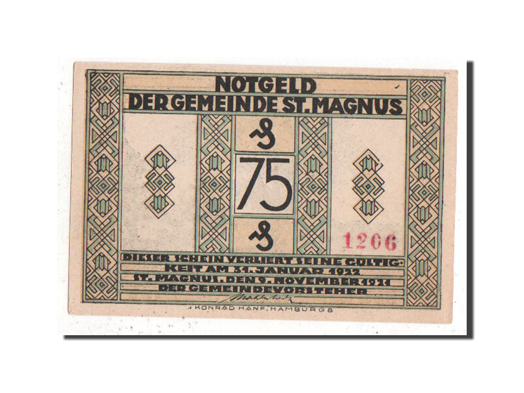 Banknote, Germany, Hannover, 75 Pfennig, 1921, AU(55-58), Mehl:1166.1