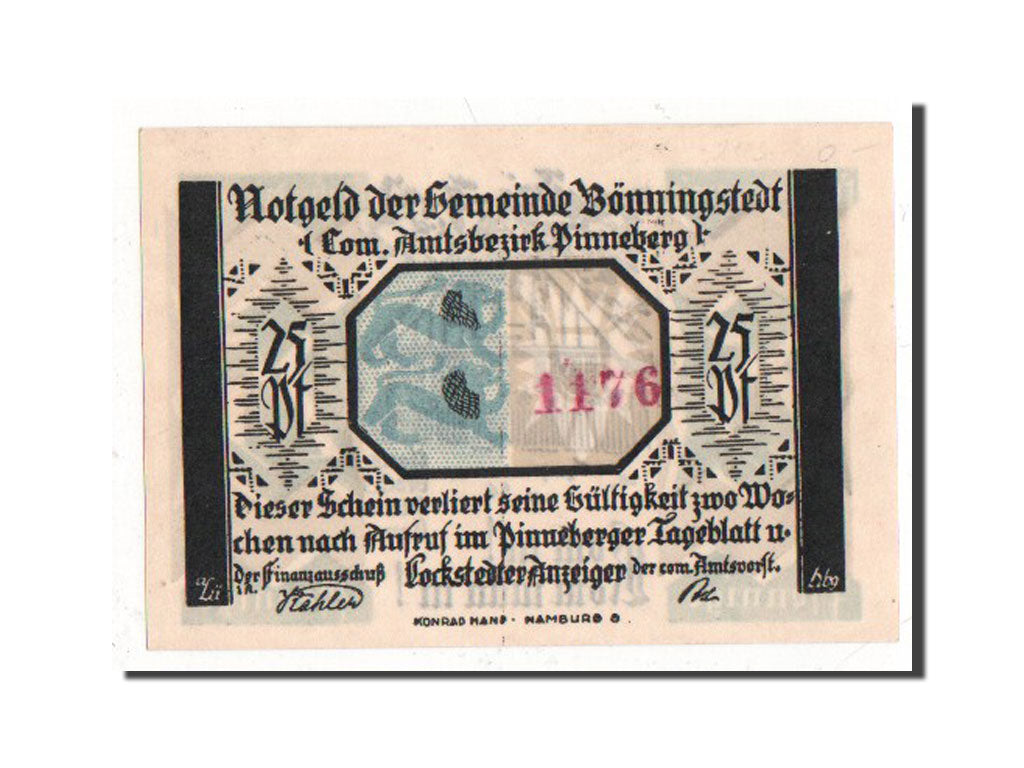 Banknote, Germany, Schleswig-Holstein, 25 Pfennig, 1921, UNC(63), Mehl:133.1a