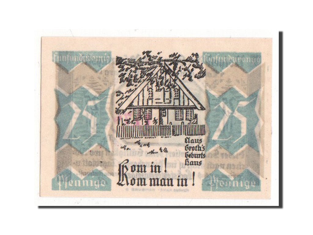 Banknote, Germany, Schleswig-Holstein, 25 Pfennig, 1921, UNC(63), Mehl:133.1a