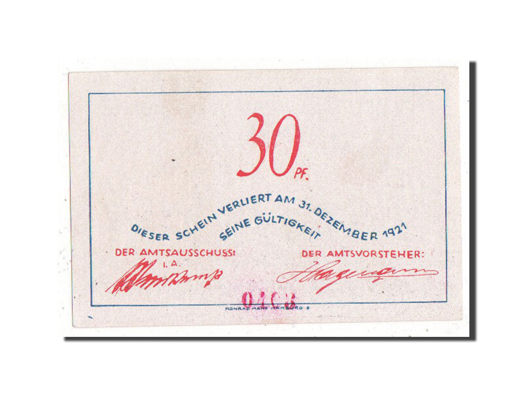 Banknote, Germany, Schleswig-Holstein, 30 Pfennig, 1921, UNC(63), Mehl:135.1a