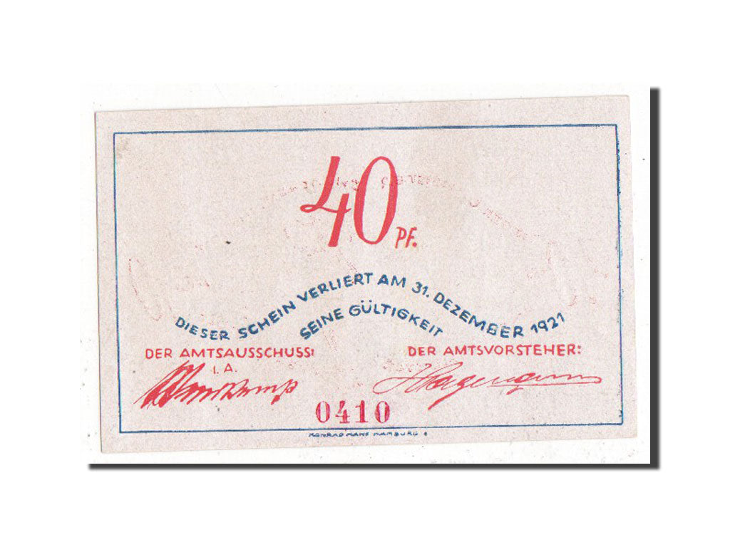 Banknote, Germany, Schleswig-Holstein, 40 Pfennig, 1921, UNC(63), Mehl:135.1a